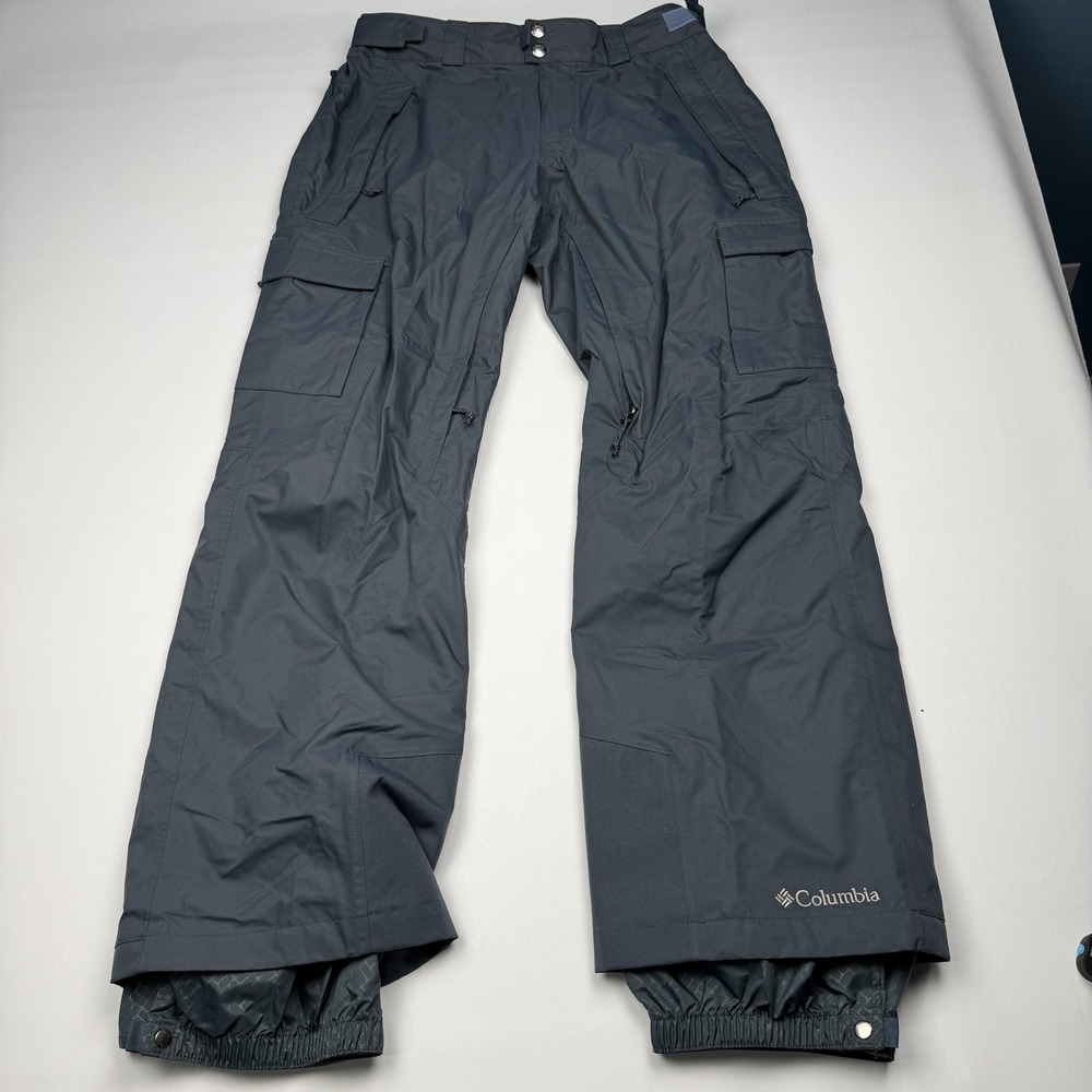 Columbia Snow Pants Mens Large Gray Omni-Tech Waterproof Insulated Ski Snowboard